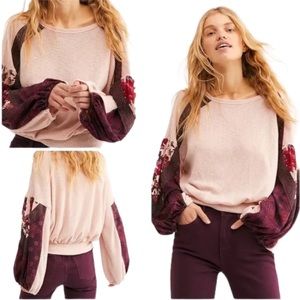 Free People Casual Clash Top Size XS